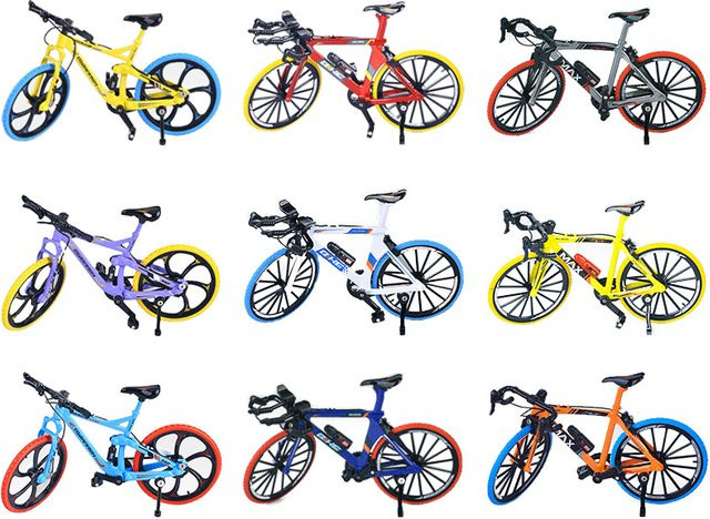 TANGUAYA Mountainbike, Diecast Mini Finger Fahrrad, Metall, Bunt / Mehrfarbig, 1:8 - Bild 1