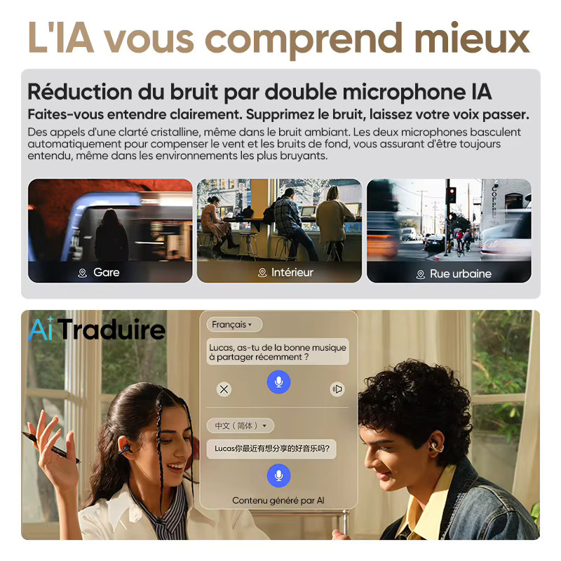 realme Buds Clip OWS In-Ear Kopfhörer in Schwarz mit 36h Akkulaufzeit und IP55 Schutz - Bild 2
