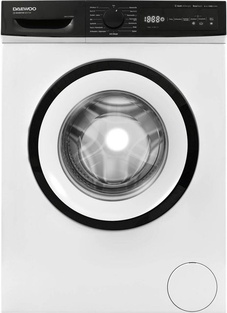 Daewoo Waschmaschine WM612T2TWB0DE in Weiß mit 6 kg Waschkapazität, Frontlader, Aquastop und Quick Wash, B/H/T: 60 x 85 x 50 cm - Bild 1