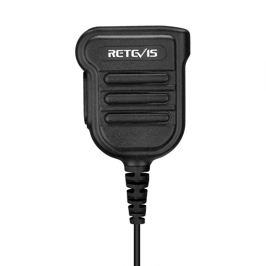 Retevis H103K Walkie Talkie Mikrofon in Schwarz mit PTT-Funktion und IP54 Wasserdichtigkeit für Kenwood, Baofeng sowie Retevis RT3S, RT50 und RT81 - Bild 2