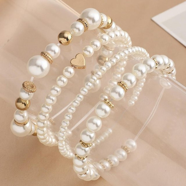 Perlenarmband Allbestart, weiß, Damen - Bild 1