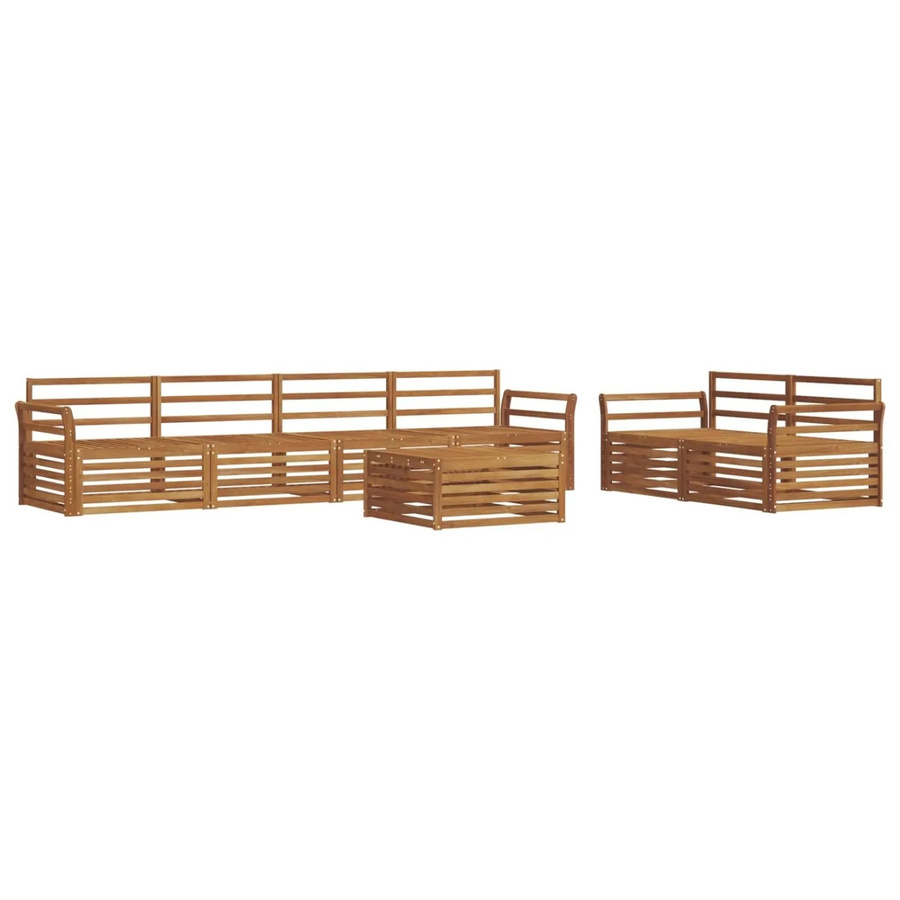 vidaXL Outdoor-Sofagarnitur 7-teilig aus Akazienholz in Natur Braun - Bild 2