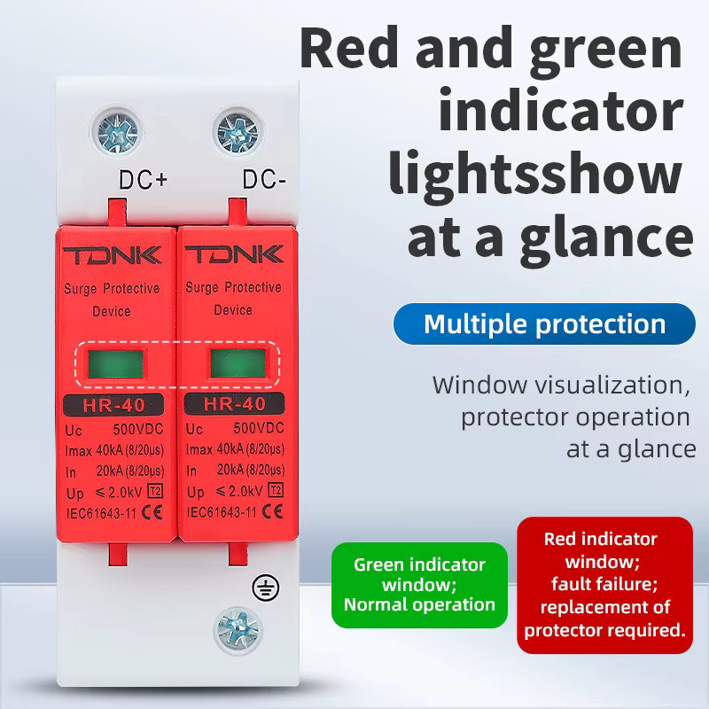 TDNK Überspannungsschutzgerät der DC2P-Serie für Photovoltaik-Solarsysteme, Farbe: Weiß - Bild 2