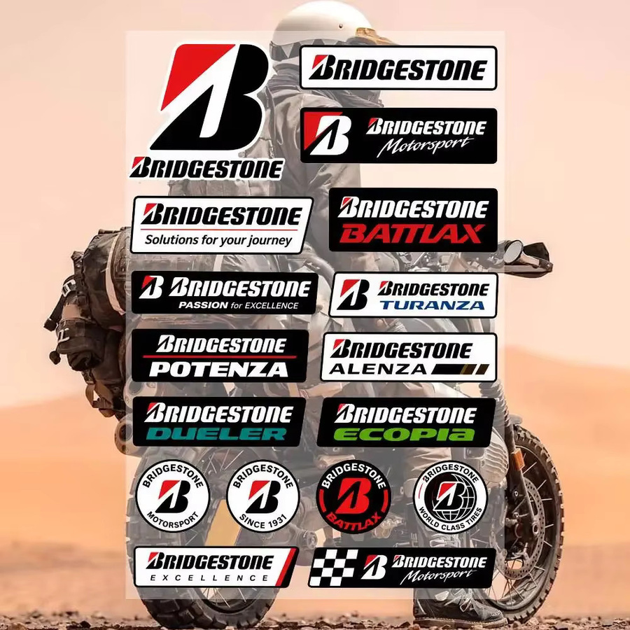 Bridgestone Graffiti-Aufkleber aus wasserfestem PVC in Multicolour für Auto, Motorrad, Skateboard und Helm - Bild 2