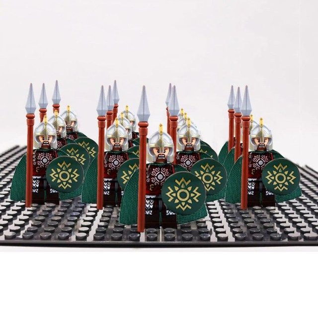 Mittelalterliche Burg Ritter Soldaten Krieger Figuren, 13-teiliges Set, ab 12 Jahren - Bild 1