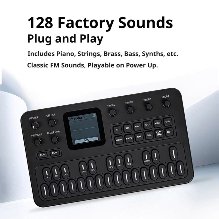 M-Vave FM-1 Bluetooth Synthesizer Effektpedal in Schwarz mit 32 Algorithmen und 128 Presets - Bild 2