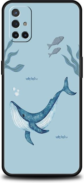 Handyhülle mit Delfin und Wal Motiv für OnePlus 13 12 11 10 9 8 7T Pro 13R 12R 10R 9RT 8T Nord N200 2T CE 2 3 5G Lite in Schwarz und Blau - Bild 1