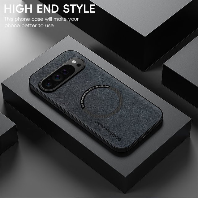 Retro Business PU-Leder Schutzhülle für Google Pixel 10, 9 und Pro XL 5G in Braun mit magnetischer Aufladung und stoßfestem Design - Bild 1