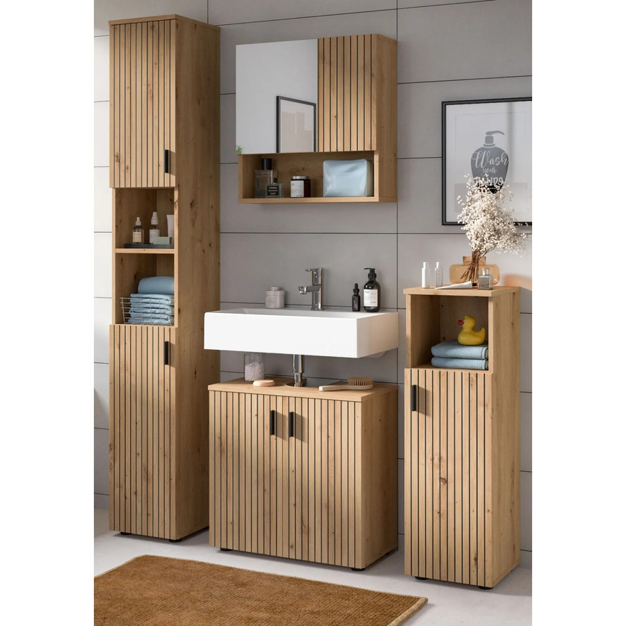 Inn.Furn Badmöbel Set Livia in Eiche, 4-teilig, Braun, Breite: 150 cm - Bild 2