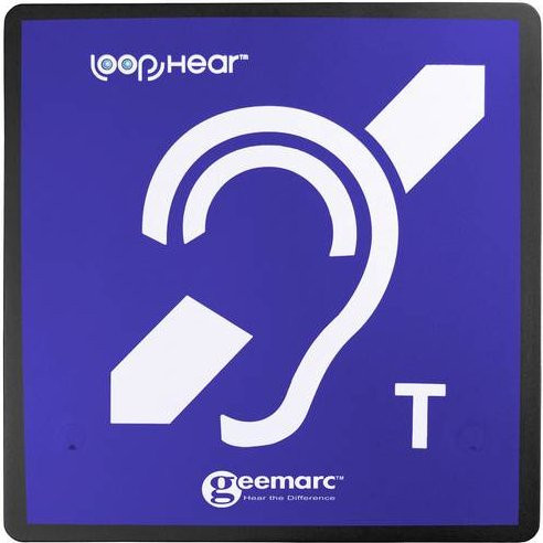 Geemarc WALLOOP_BLU_I Hinweisschild aus Kunststoff in Blau, B x H: 15 x 15 cm - Bild 1