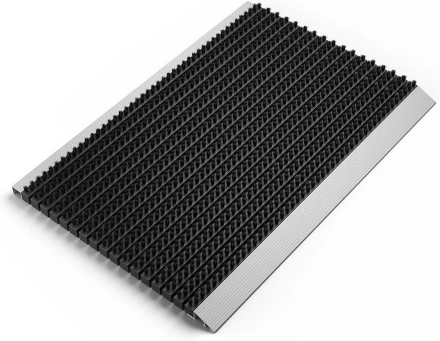 Björn&Schiller Fußmatte mit Aluminiumrahmen und Bürsten in Schwarz, wetterfest und rutschfest, B/T: 55 x 90 cm - Bild 1
