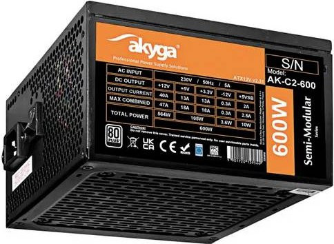 Akyga PC Netzteil 600W ATX 80 Plus Schwarz - Bild 1