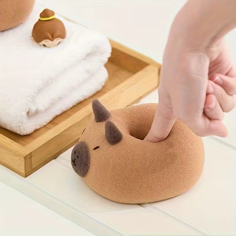 JETTING Badeschwamm Capybara für Kinder, braun - Bild 1
