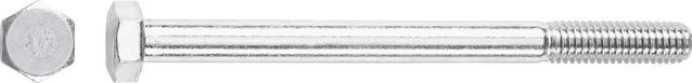 LUX-TOOLS Maschinenschrauben Sechskantkopf M10 x 100 mm aus verzinktem Stahl in Silber, 50 Stück - Bild 1
