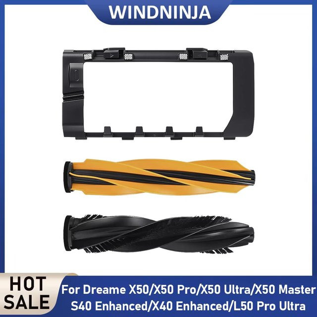 Dreame Hauptbürstenabdeckung in Schwarz für X50, X50 Pro, X50 Ultra, X50 Master, X40 Enhanced, S40 Enhanced und L50 Pro Ultra Roboterstaubsauger - Bild 1
