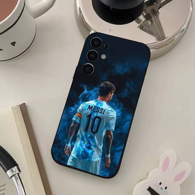Fußballstar M-Messi Handyhülle für Samsung Galaxy S25 S24 S23 S22 S21 S20 Ultra Plus FE Lite in Schwarz und Blau - Bild 1