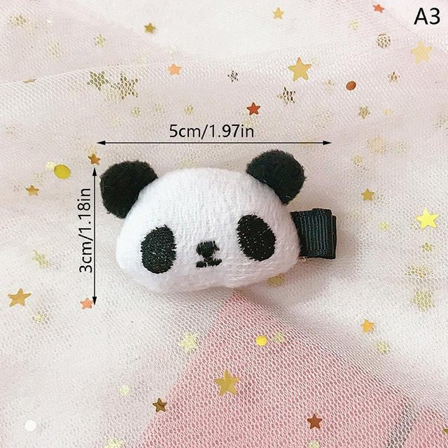 Haarspange Panda Plüsch, Schwarz, Damen, Mädchen - Bild 1