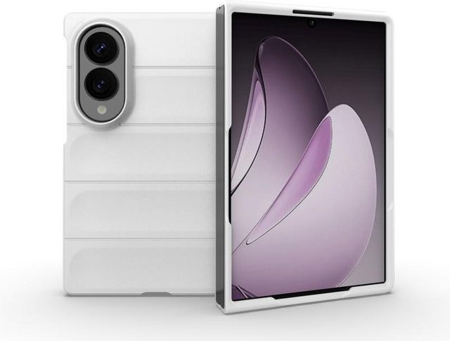 Wolfsay Silikon Hülle für Samsung Galaxy Z Fold8 in Weiß, stoßfestes Cover mit Anti-Fingerabdruck-Schutz - Bild 1
