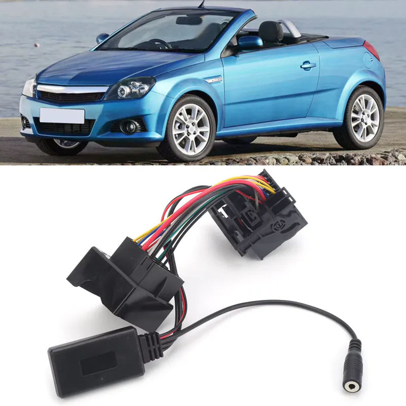 Qiilu 12-poliger Bluetooth 5.0 Aux Audio Adapter mit Mikrofon und 150 cm Kabel in Schwarz passend für Opel CD30 CDC40 CD70 - Bild 4