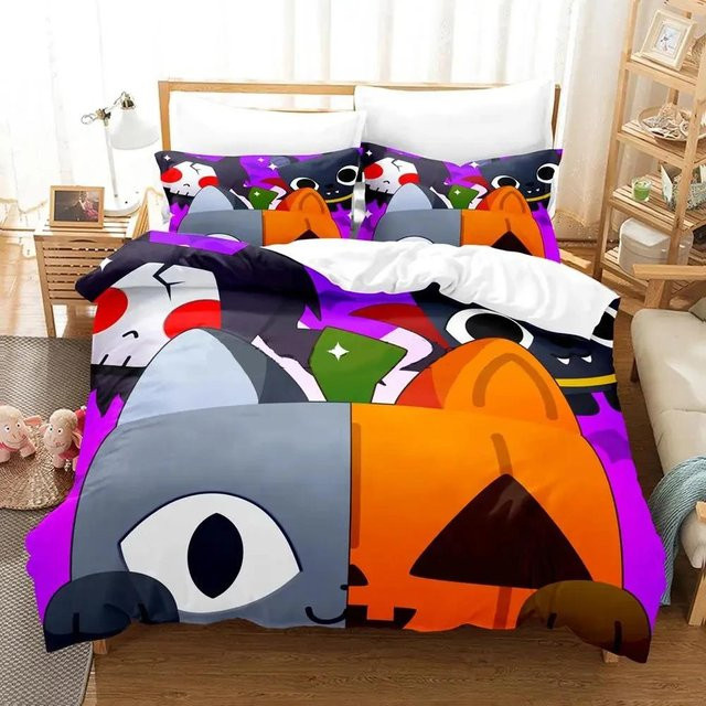 Katze Haustier Simulator Bettwäscheset mit Reißverschluss, Multicolor, B/H: 135 x 200 cm - Bild 1