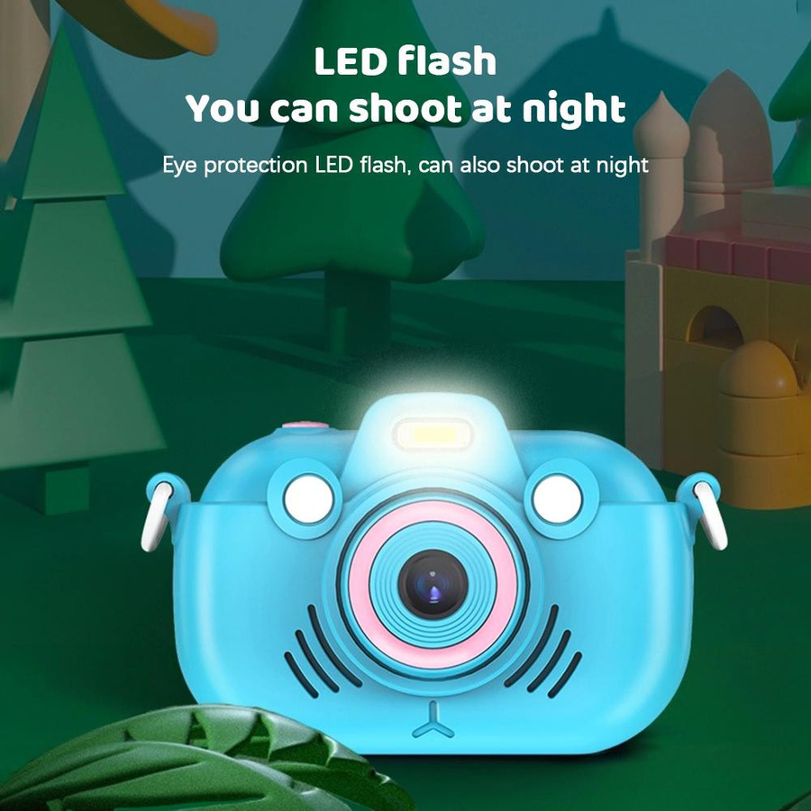 TOMTOP JMS Digitalkamera Kinderkamera mit LED-Licht blau - Bild 2