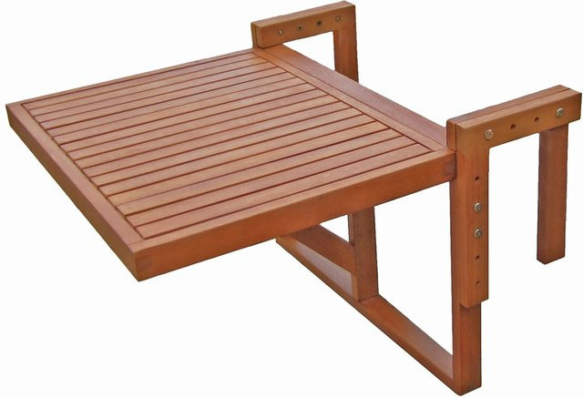 Garden Pleasure Balkon-Hängetisch Berkeley aus Eukalyptus-Holz in Braun, B/T: 65 x 49 cm - Bild 1