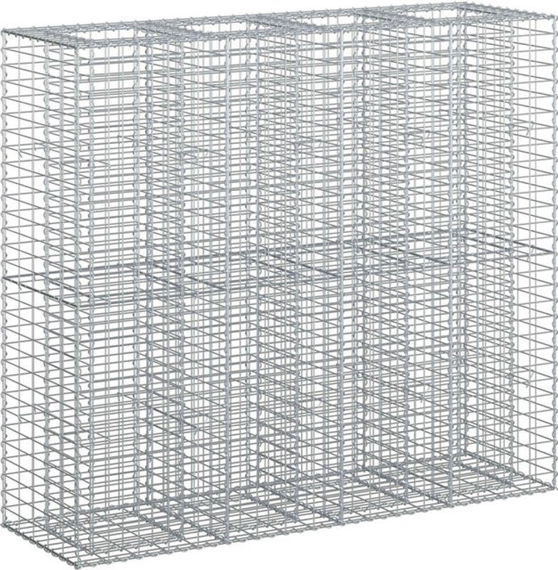 Set aus 2 Gabionen Hochbeeten von vidaXL in Silber, Metall, H x B x T: 150 x 170 x 50 cm - Bild 1