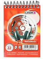 LANDRÉ Spiralnotizblock A7, kariert, weiß, 40 Blatt, 70 g/m² - Bild 1
