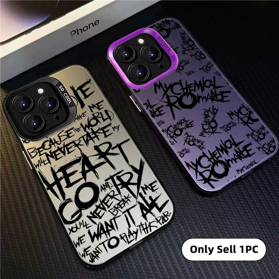 My C-Chemical Romance Designer Handyhülle für Apple iPhone 11 bis 17 Pro Max in Weiß mit Matt Laser Aurora Effekt - Bild 2