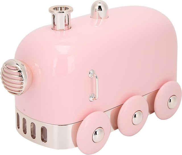 Tragbarer Vintage Ultraschall Luftbefeuchter von OutsideWorld mit Licht und Duftfach, 300 ml, Rosa/Weiß - Bild 1