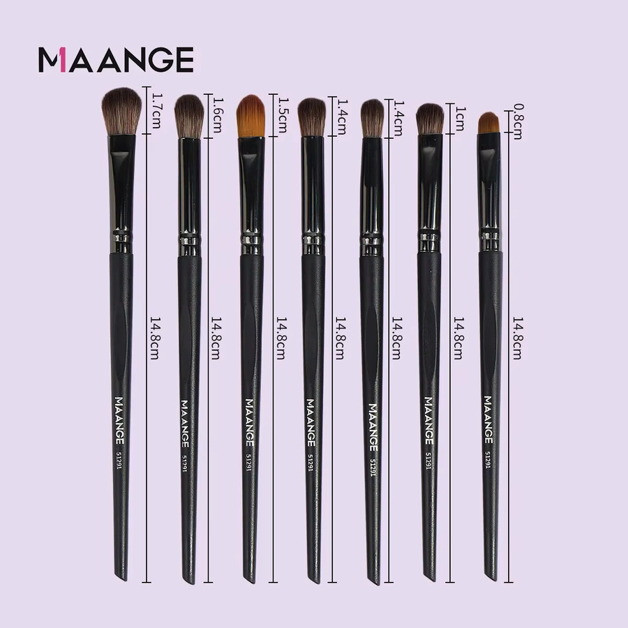 Maange Make-up Pinsel Set, 7 Stück, synthetische Borsten, Unisex - Bild 4