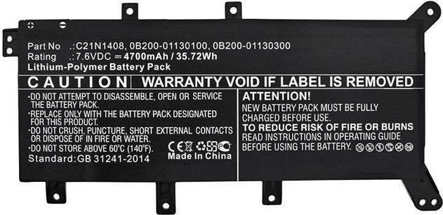 CoreParts MBXAS-BA0238 Ersatzakku für Asus Notebook in Schwarz mit 4100 mAh - Bild 1