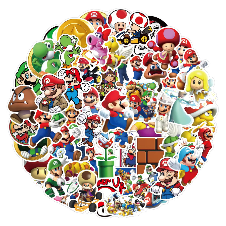 Bandai Super Mario Aufkleber, Bunt / Mehrfarbig, Zubehör - Bild 5