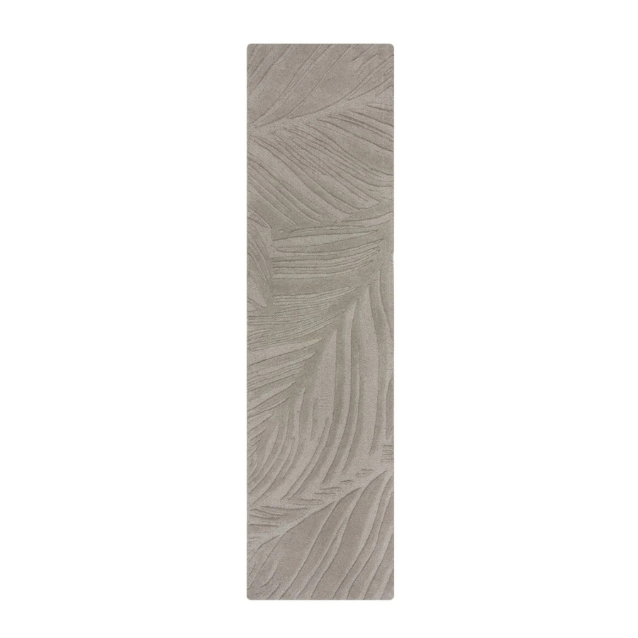Flair Rugs Wollteppich Lino Leaf in Grau, handgetuftet, mit floralem Design, B: 60 cm, L: 230 cm - Bild 2