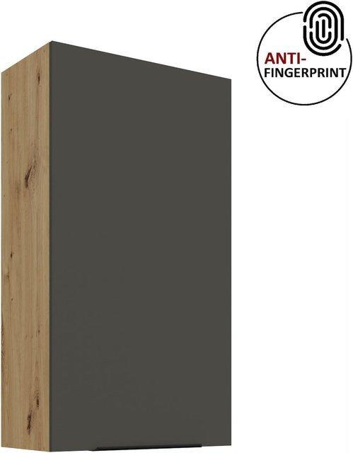 ARIA Hängeschrank Küchenzeile Graphite Matt mit Einlegeböden Höhe: 90 cm, Breite: 60 cm - Bild 1
