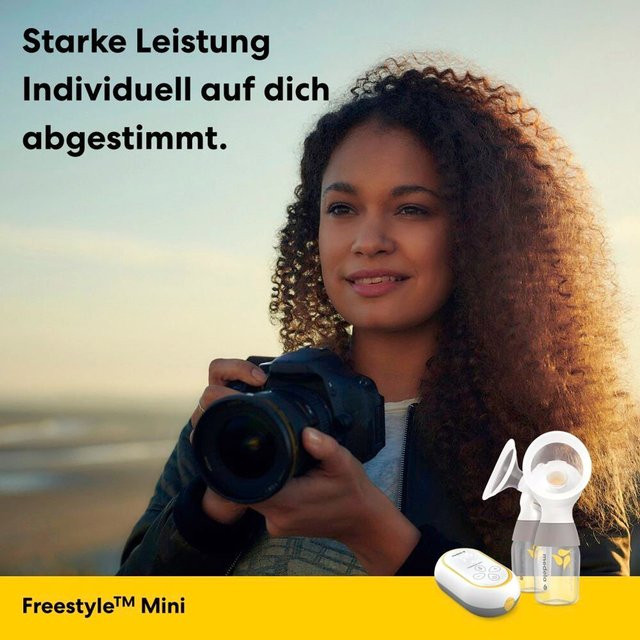 Medela Freestyle Mini Classic Double Elektrische Milchpumpe in Weiß und Multicolour mit Akku - Bild 1