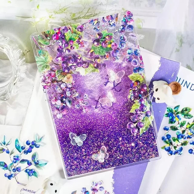 20 Stück dekorative PET-Aufkleber mit Meereslicht-Motiv und fruchtgefüllten Zweigen für Scrapbook und Schreibwaren, Multicolour, B: 13,6 cm, H: 9 cm - Bild 1