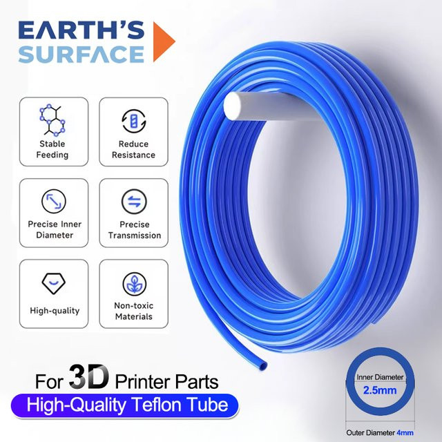 PTFE Rohr für K1C und Ender3 Bowden Extruder mit 1,75mm Filament, ID 2mm, OD 4mm, 3D Drucker Ersatzteil - Bild 1