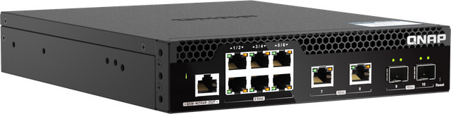 QNAP Web Managed Series Switch QSW-M2106R-2S2T Layer 2 Managed in Schwarz - Bild 1