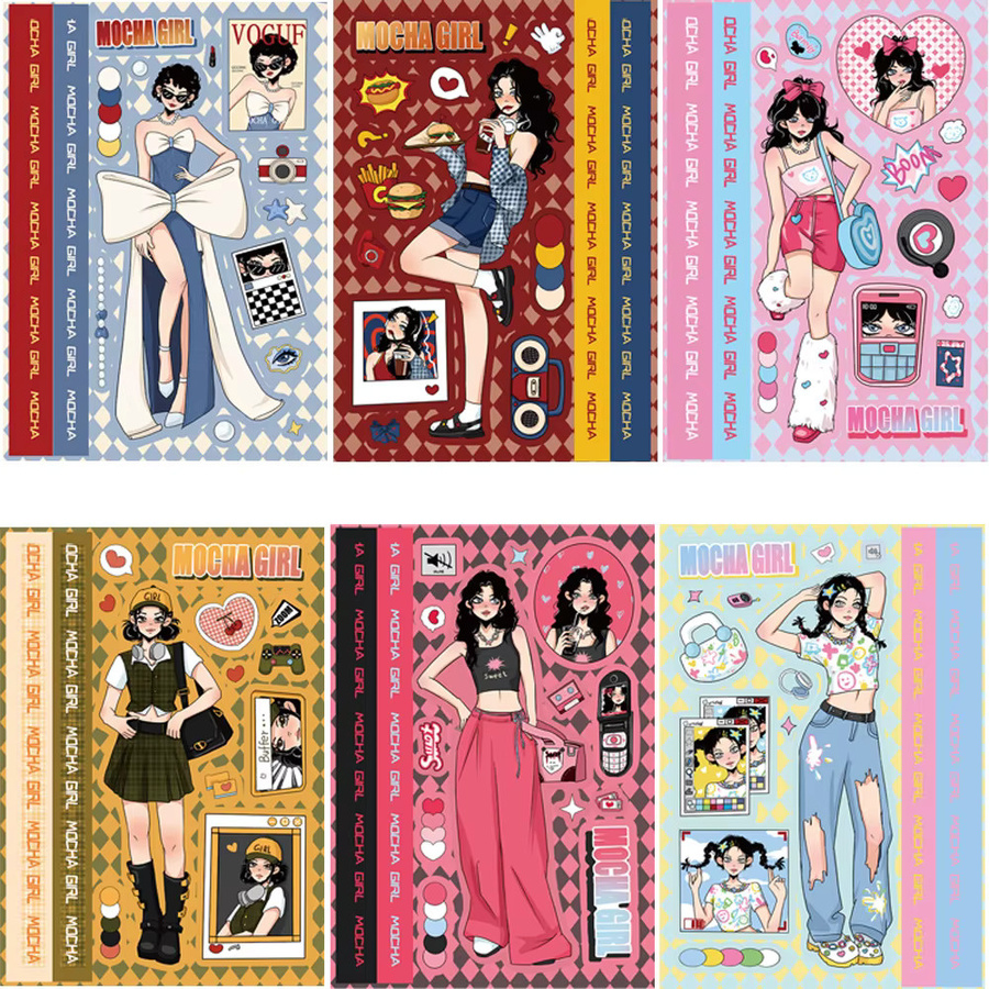 Gooka Koreanische Lolita Charakter-Aufkleber in Multicolor für DIY Dekorationen und Schreibwaren - Bild 1
