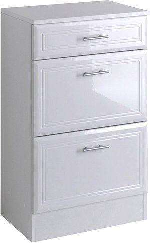 HELD MÖBEL Unterschrank Neapel in Weiss Hochglanz für das Badezimmer, B/H/T: 50 x 84 x 35 cm - Bild 1