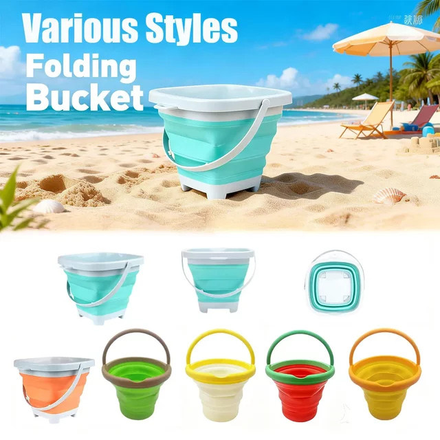 DSUE Kinder-Strandspielzeug Eimer für Sand & Wasser, Fruchtformen, Bunt / Mehrfarbig - Bild 1