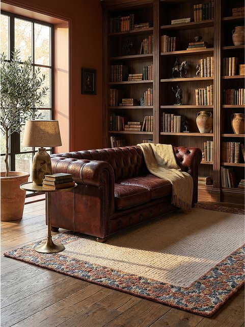 Wollteppich Kadima Design BROK floral Rot mit High-Low-Effekt B: 160 cm, T: 230 cm - Bild 1