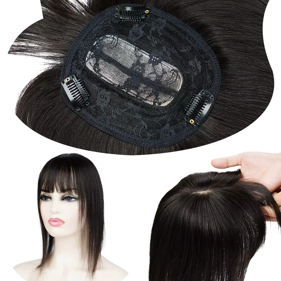 Doreen Haarteil Topper mit Pony, 100% Remy Echthaar, Damen - Bild 2