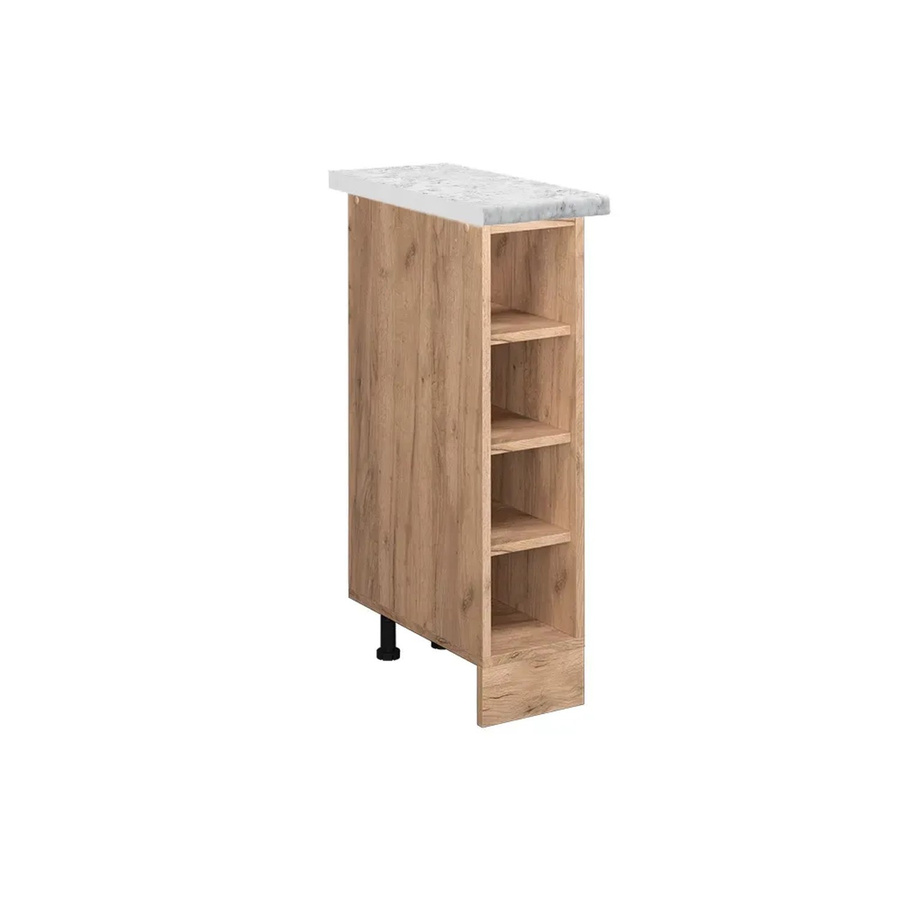 Vicco Küchenregal R-Line Offener Küchenschrank Goldkraft Eiche mit Marmor-Optik, B/T/H: 60,0 x 30,0 x 81,6 cm - Bild 2