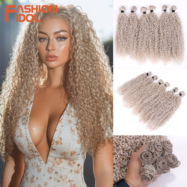 MODE IDOL Haar Extensions, Lockiges Haar, Blond, Unisex - Bild 1