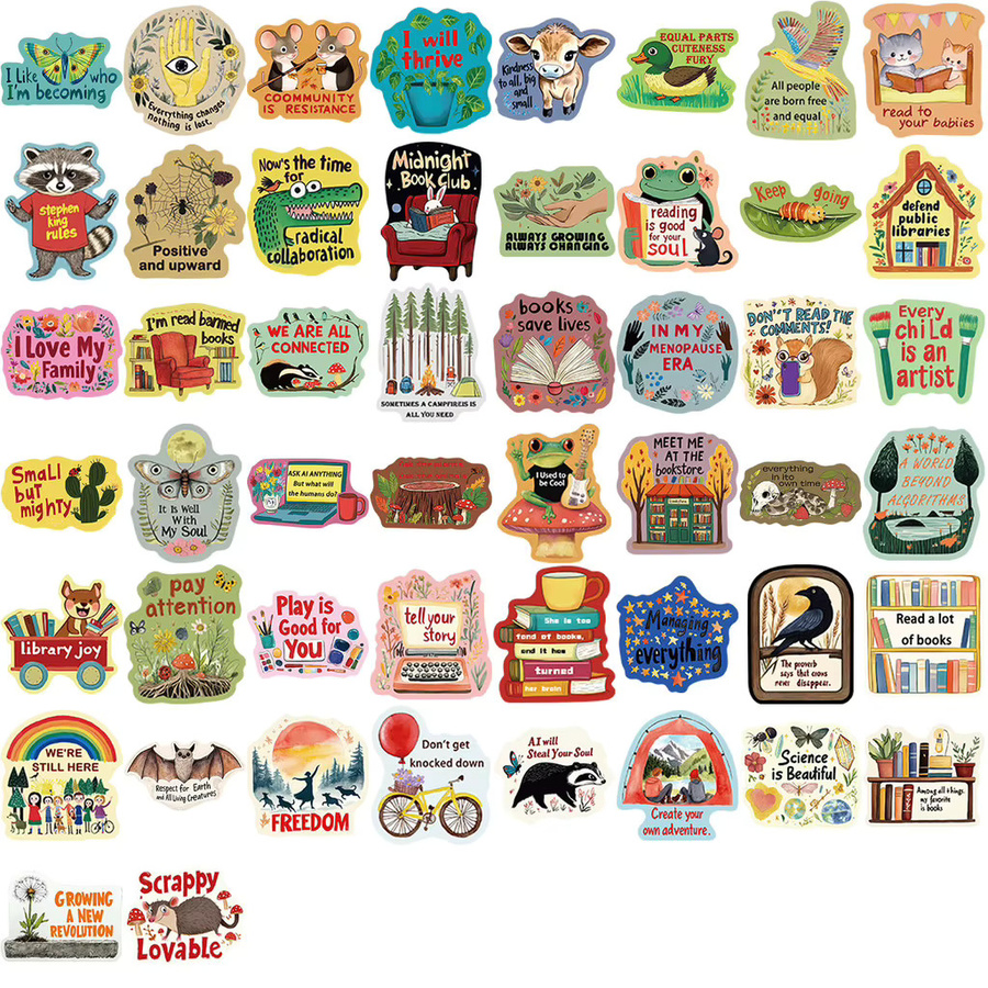 50 Stück wasserfeste Dopamin-Motivations-Cartoon-Aufkleber aus PVC in Multicolour von AnimeWorlds Store - Bild 2