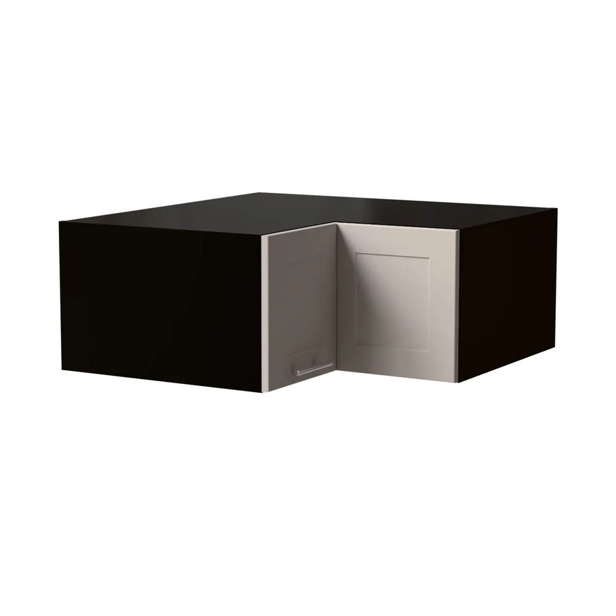 Feldmann-Wohnen Eckaufsatzschrank Oslo Küchenschrank mit Soft-Close-Türen in Schwarz und Kaschmir Matt, B/T/H: 90 x 36 x 90 cm - Bild 2