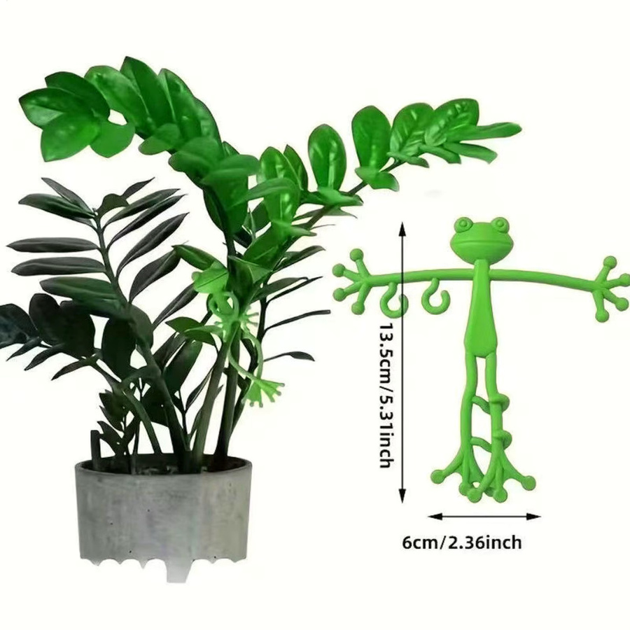 Grüner Frosch Pflanzenständer als Kletterhilfe für Pothos im Innen- und Außenbereich, Farbe: Grün - Bild 5
