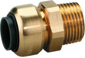 Schneider Electric GES-Steckverbinder STV-GES15-G 1/2a aus Messing in Gold - Bild 1